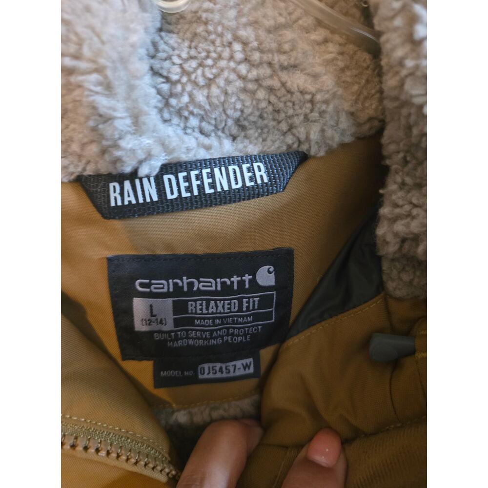 Carhartt Youth/Womans Montana Sherpa-Lined Puffer Jacket SizeL Womans Size S EUC - Picture 2 of 6